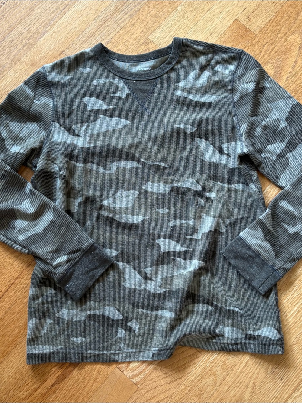 Camouflage Long-Sleeve Top - Olive Camo